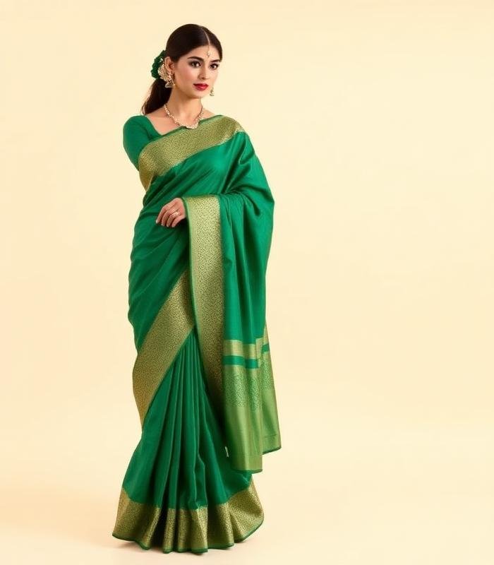 Emerald Green Pattu Saree